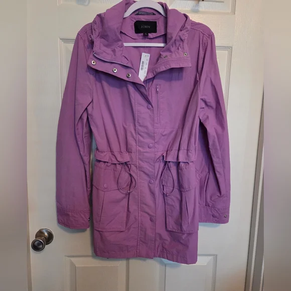 NWT SIZE ST J.CREW PERFECT LIGHTWEIGHT RAIN JACKET - Picture 2 of 6